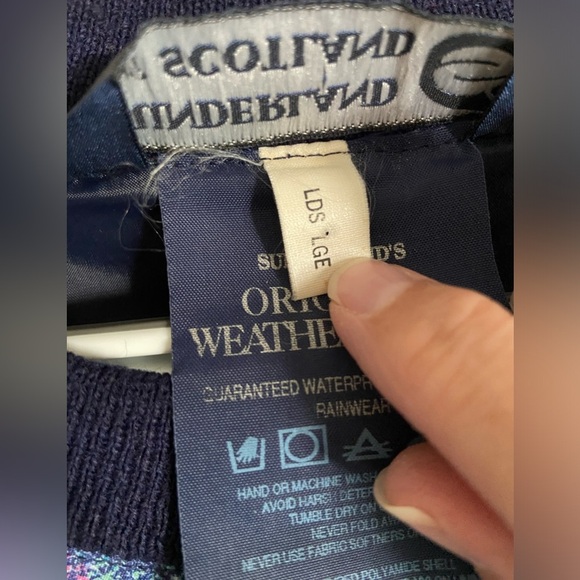 Vintage Sunderland of Scotland Womens Cosmic Windbreaker Waterproof Jacket Sz L - Picture 7 of 13